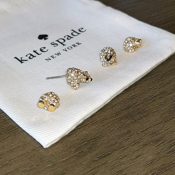 NEW Kate Spade Cold Comforts Polar Bear Studs - Picture 7 of 8